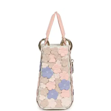 Dior Christian Dior Mini Lady Dior Bag "Buttercup" Rose Soupir, Off-White, Light Purple, Light Brown Lambskin Light Gold Hardware | Thumbnail 3 Dior Christian Dior Mini Lady Dior Bag "Buttercup" Rose Soupir, Off-White, Light Purple, Light Brown Lambskin Light Gold Hardware | Thumbnail 3