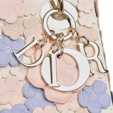 Dior Christian Dior Mini Lady Dior Bag "Buttercup" Rose Soupir, Off-White, Light Purple, Light Brown Lambskin Light Gold Hardware | Thumbnail 7 Dior Christian Dior Mini Lady Dior Bag "Buttercup" Rose Soupir, Off-White, Light Purple, Light Brown Lambskin Light Gold Hardware | Thumbnail 7