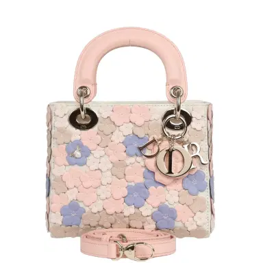 Dior Christian Dior Mini Lady Dior Bag "Buttercup" Rose Soupir, Off-White, Light Purple, Light Brown Lambskin Light Gold Hardware | Thumbnail 1 Dior Christian Dior Mini Lady Dior Bag "Buttercup" Rose Soupir, Off-White, Light Purple, Light Brown Lambskin Light Gold Hardware | Thumbnail 1
