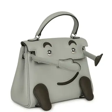 HERMÈS Hermes "Quelle Idolle" Kelly Doll Bleu Glacier, Vert Maquis Swift Palladium Hardware | Thumbnail 2 HERMÈS Hermes "Quelle Idolle" Kelly Doll Bleu Glacier, Vert Maquis Swift Palladium Hardware | Thumbnail 2