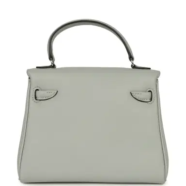 HERMÈS Hermes "Quelle Idolle" Kelly Doll Bleu Glacier, Vert Maquis Swift Palladium Hardware | Thumbnail 4 HERMÈS Hermes "Quelle Idolle" Kelly Doll Bleu Glacier, Vert Maquis Swift Palladium Hardware | Thumbnail 4