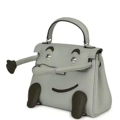 HERMÈS Hermes "Quelle Idolle" Kelly Doll Bleu Glacier, Vert Maquis Swift Palladium Hardware | Thumbnail 5 HERMÈS Hermes "Quelle Idolle" Kelly Doll Bleu Glacier, Vert Maquis Swift Palladium Hardware | Thumbnail 5