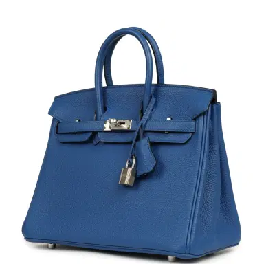 HERMÈS Hermes Birkin 25 Bleu France Togo Palladium Hardware | Thumbnail 5 HERMÈS Hermes Birkin 25 Bleu France Togo Palladium Hardware | Thumbnail 5