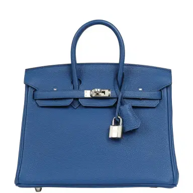 HERMÈS Hermes Birkin 25 Bleu France Togo Palladium Hardware | Thumbnail 1 HERMÈS Hermes Birkin 25 Bleu France Togo Palladium Hardware | Thumbnail 1