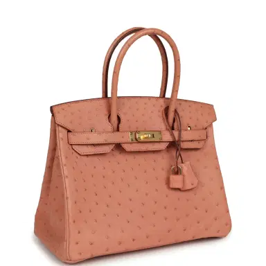 HERMÈS Hermes Birkin 30 Terre Cuite Ostrich Gold Hardware | Thumbnail 2 HERMÈS Hermes Birkin 30 Terre Cuite Ostrich Gold Hardware | Thumbnail 2
