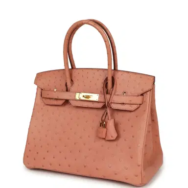 HERMÈS Hermes Birkin 30 Terre Cuite Ostrich Gold Hardware | Thumbnail 5 HERMÈS Hermes Birkin 30 Terre Cuite Ostrich Gold Hardware | Thumbnail 5