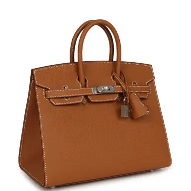 HERMÈS Hermes Birkin Sellier 25 Gold Epsom Palladium Hardware | Thumbnail 2 HERMÈS Hermes Birkin Sellier 25 Gold Epsom Palladium Hardware | Thumbnail 2