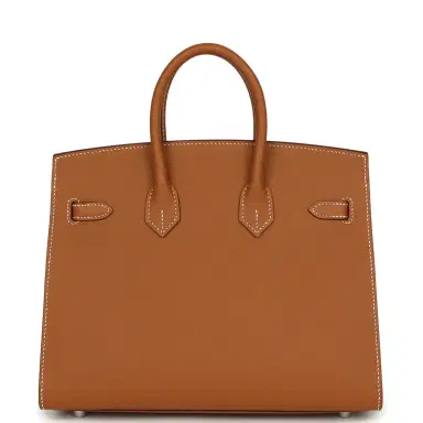 HERMÈS Hermes Birkin Sellier 25 Gold Epsom Palladium Hardware | Thumbnail 4 HERMÈS Hermes Birkin Sellier 25 Gold Epsom Palladium Hardware | Thumbnail 4