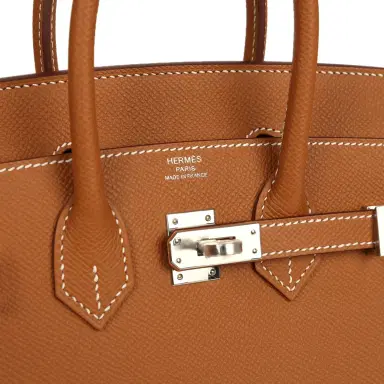 HERMÈS Hermes Birkin Sellier 25 Gold Epsom Palladium Hardware | Thumbnail 7 HERMÈS Hermes Birkin Sellier 25 Gold Epsom Palladium Hardware | Thumbnail 7