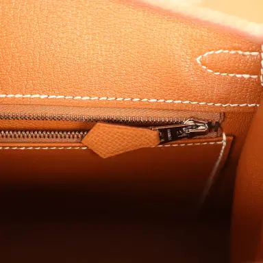 HERMÈS Hermes Birkin Sellier 25 Gold Epsom Palladium Hardware | Thumbnail 9 HERMÈS Hermes Birkin Sellier 25 Gold Epsom Palladium Hardware | Thumbnail 9