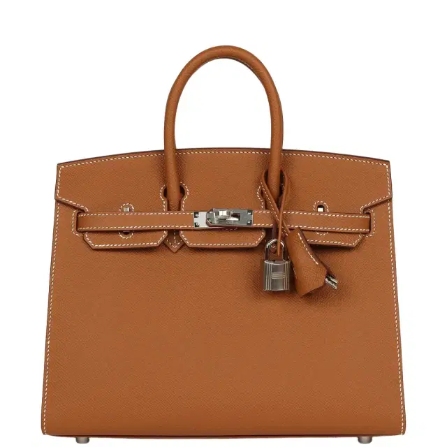 HERMÈS Hermes Birkin Sellier 25 Gold Epsom Palladium Hardware