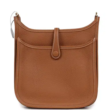 HERMÈS Hermes Evelyne 23 Gold Clemence Gold Hardware | Thumbnail 4 HERMÈS Hermes Evelyne 23 Gold Clemence Gold Hardware | Thumbnail 4