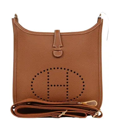 HERMÈS Hermes Evelyne 23 Gold Clemence Gold Hardware | Thumbnail 1 HERMÈS Hermes Evelyne 23 Gold Clemence Gold Hardware | Thumbnail 1