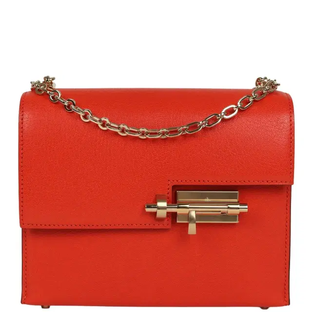 HERMÈS Hermes Mini Verrou Chaine Bag Capucine Chevre Chamkila Permabrass Hardware