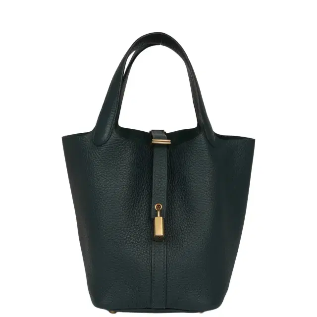 HERMÈS Hermes Picotin Lock 18 Vert Cypress Clemence Gold Hardware