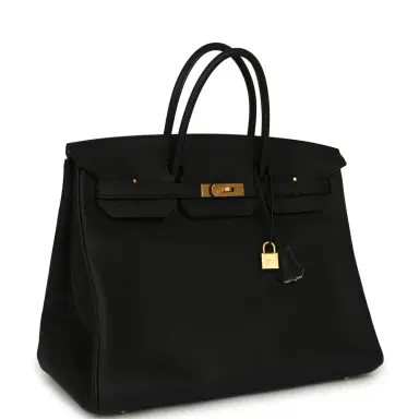 HERMÈS Hermes Special Order (HSS) Birkin 40 Black Verso Togo Brushed Gold Hardware | Thumbnail 2 HERMÈS Hermes Special Order (HSS) Birkin 40 Black Verso Togo Brushed Gold Hardware | Thumbnail 2