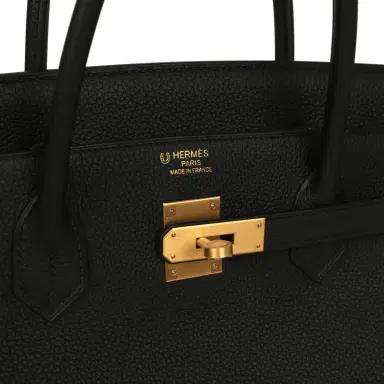 HERMÈS Hermes Special Order (HSS) Birkin 40 Black Verso Togo Brushed Gold Hardware | Thumbnail 7 HERMÈS Hermes Special Order (HSS) Birkin 40 Black Verso Togo Brushed Gold Hardware | Thumbnail 7