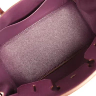 HERMÈS Pre-owned Hermes Birkin 35 Cassis Fjord Gold Hardware | Thumbnail 8