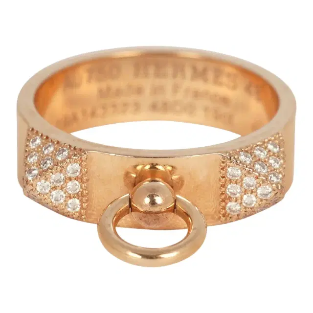 HERMÈS Pre-owned Hermes Collier de Chien Ring PM 18K Rose Gold, Diamonds
