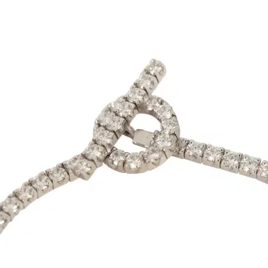 HERMÈS Pre-owned Hermes Finesse Bracelet SH 18K White Gold, Diamonds | Thumbnail 2