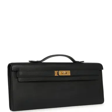 HERMÈS Pre-owned Hermes Kelly Cut Black Swift Gold Hardware | Thumbnail 2 HERMÈS Pre-owned Hermes Kelly Cut Black Swift Gold Hardware | Thumbnail 2