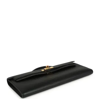 HERMÈS Pre-owned Hermes Kelly Cut Black Swift Gold Hardware | Thumbnail 3 HERMÈS Pre-owned Hermes Kelly Cut Black Swift Gold Hardware | Thumbnail 3