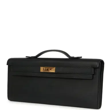 HERMÈS Pre-owned Hermes Kelly Cut Black Swift Gold Hardware | Thumbnail 6 HERMÈS Pre-owned Hermes Kelly Cut Black Swift Gold Hardware | Thumbnail 6