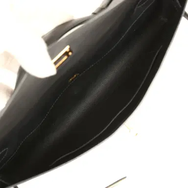 HERMÈS Pre-owned Hermes Kelly Cut Black Swift Gold Hardware | Thumbnail 9 HERMÈS Pre-owned Hermes Kelly Cut Black Swift Gold Hardware | Thumbnail 9