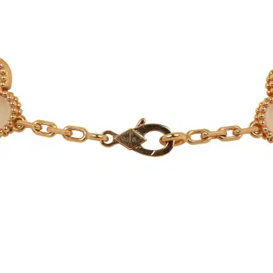 Van Cleef & Arpels Pre-owned Van Cleef & Arpels Vintage Alhambra Clear Rock Candy Crystal 20 Motif Long Necklace 18K | Thumbnail 5 Van Cleef & Arpels Pre-owned Van Cleef & Arpels Vintage Alhambra Clear Rock Candy Crystal 20 Motif Long Necklace 18K | Thumbnail 5