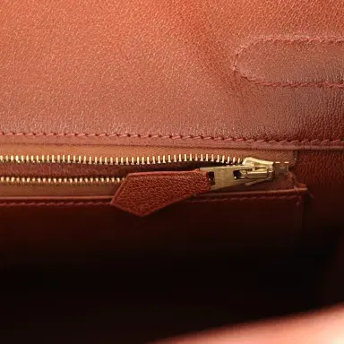 HERMÈS Vintage Hermes Birkin 30 Miel Shiny Niloticus Crocodile Gold Hardware | Thumbnail 9