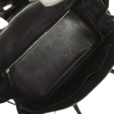 HERMÈS Vintage Hermes Birkin 35 Black Shiny Niloticus Crocodile Palladium Hardware | Thumbnail 9 HERMÈS Vintage Hermes Birkin 35 Black Shiny Niloticus Crocodile Palladium Hardware | Thumbnail 9