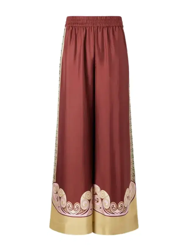 La DoubleJ Palazzo Printed Silk-twill Wide-leg Pants