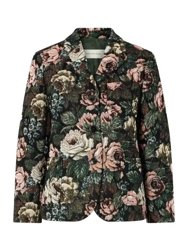 Dries Van Noten Floral-jacquard Chenille Jacket