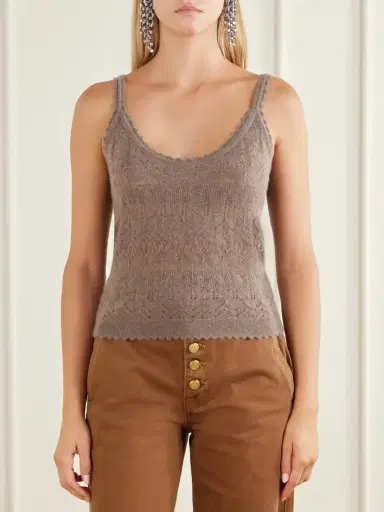 Ulla Johnson Brielle Scalloped Pointelle-knit Cashmere Tank | Thumbnail 3