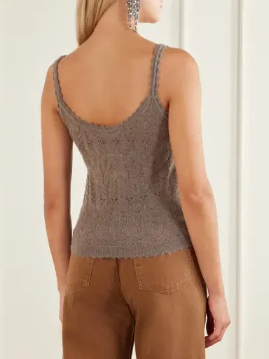 Ulla Johnson Brielle Scalloped Pointelle-knit Cashmere Tank | Thumbnail 4