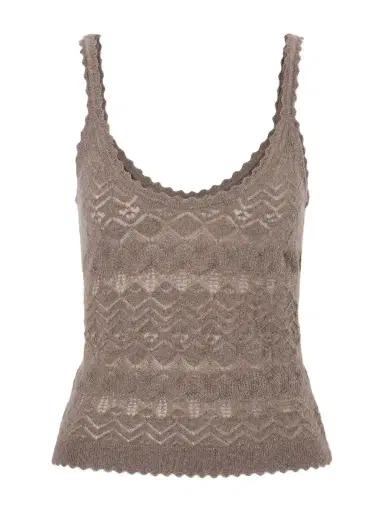 Ulla Johnson Brielle Scalloped Pointelle-knit Cashmere Tank | Thumbnail 1