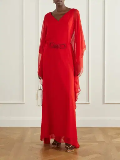 ANDRES OTALORA Gesto Continuo Silk-chiffon Maxi Dress | Thumbnail 2