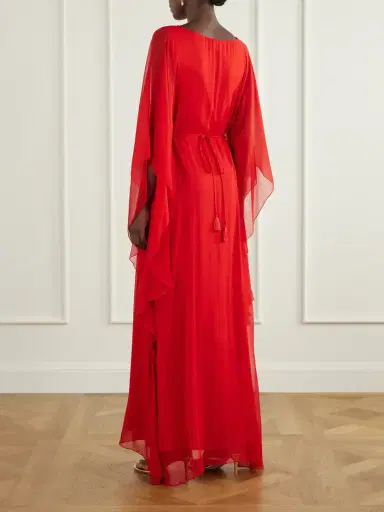 ANDRES OTALORA Gesto Continuo Silk-chiffon Maxi Dress | Thumbnail 3