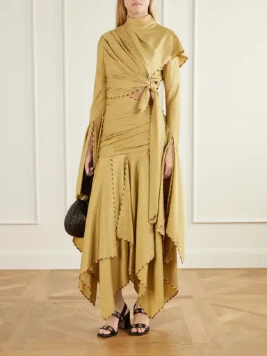 Zimmermann Valiant Knotted Draped Printed Silk-blend Maxi Dress | Thumbnail 2