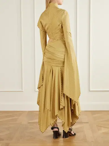 Zimmermann Valiant Knotted Draped Printed Silk-blend Maxi Dress | Thumbnail 3