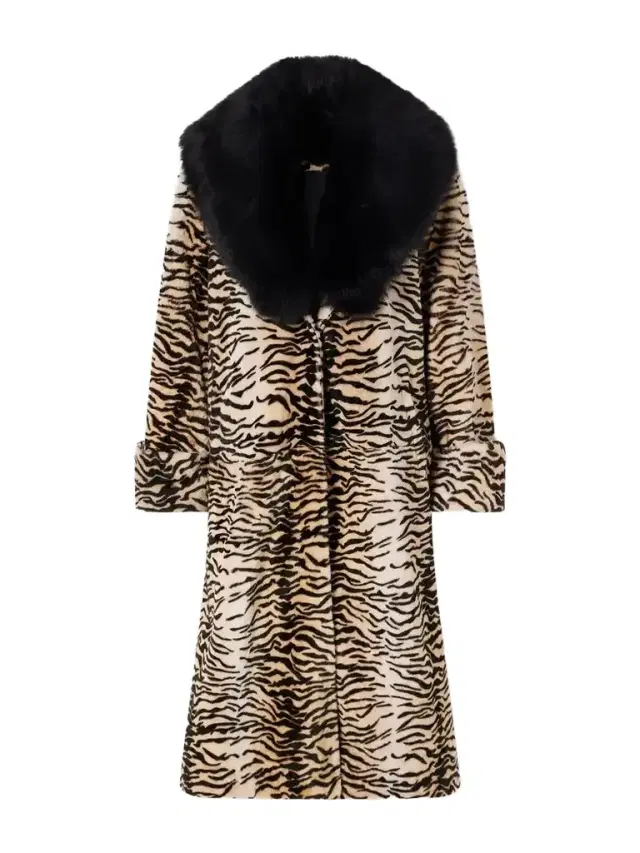 Nour Hammour Nina Tiger-print Shearling Coat
