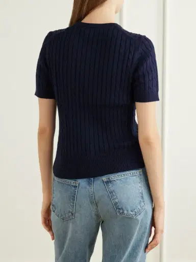Polo Ralph Lauren Cable-knit Cotton Henley Sweater | Thumbnail 4