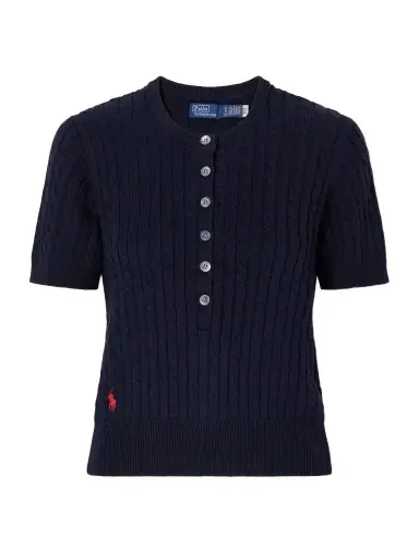 Polo Ralph Lauren Cable-knit Cotton Henley Sweater | Thumbnail 1