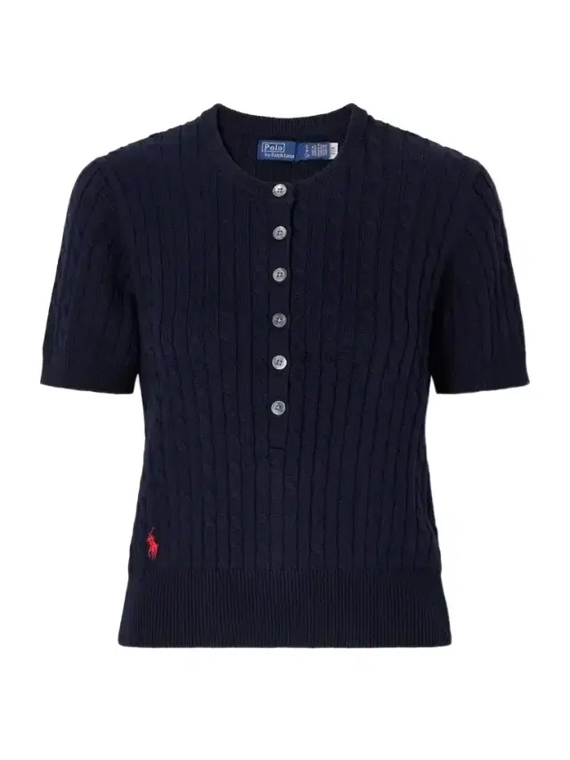 Polo Ralph Lauren Cable-knit Cotton Henley Sweater