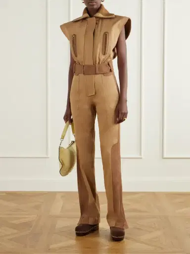 Zimmermann Valiant Belted Rib-trimmed Cotton-drill Jumpsuit | Thumbnail 2 Zimmermann Valiant Belted Rib-trimmed Cotton-drill Jumpsuit | Thumbnail 2