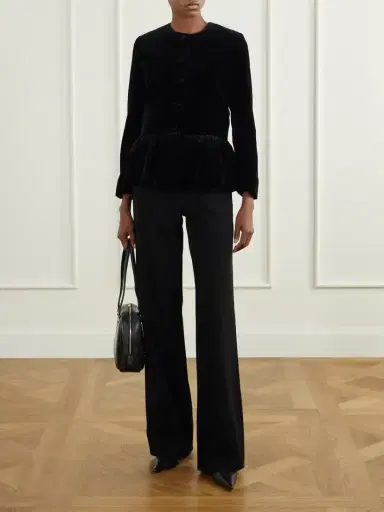 LIBEROWE Cotton-velvet Peplum Jacket | Thumbnail 2