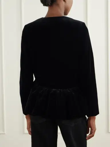 LIBEROWE Cotton-velvet Peplum Jacket | Thumbnail 3