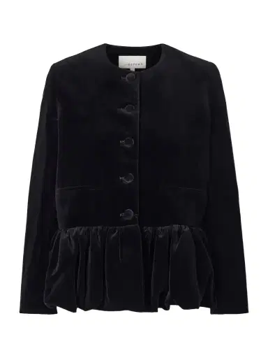LIBEROWE Cotton-velvet Peplum Jacket | Thumbnail 1