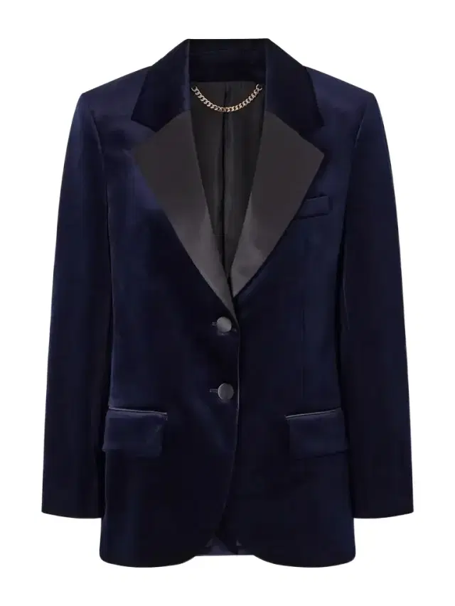 Victoria Beckham Satin-trimmed Cotton-blend Velvet Blazer