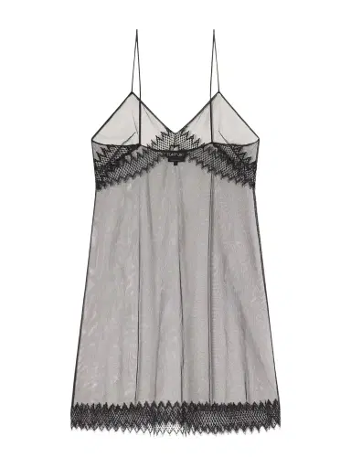 Tom Ford Lace-trimmed Stretch-tulle Mini Dress | Thumbnail 1